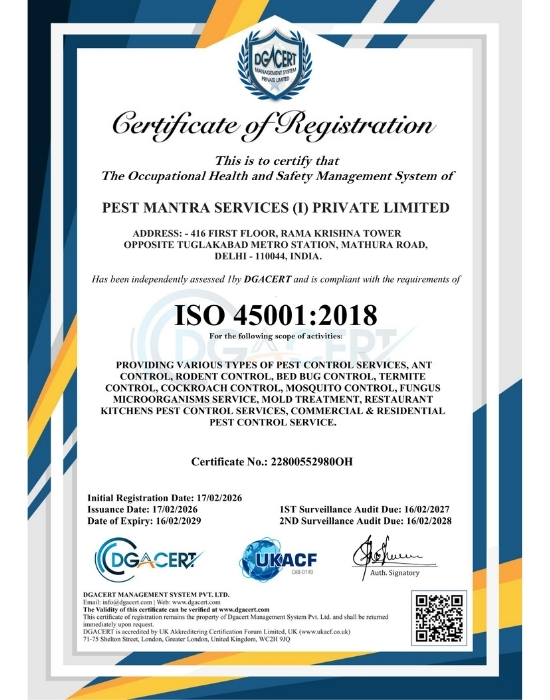 Pest Mantra Certificate Image